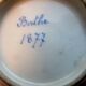 Timbale Napoleon III, fine porcelain, Acanthes and flowers, interior fine gold