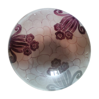 Enamelled art deco pendant basin from the 30s