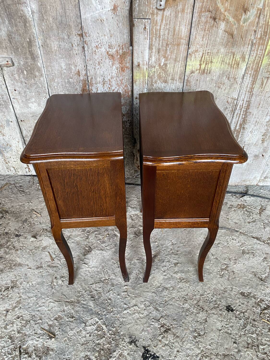 Louis XV Style Nightstand with Drawer + Vintage Case #D50