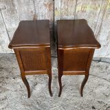 Louis XV Style Nightstand with Drawer + Vintage Case #D50