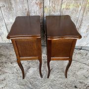 Louis XV Style Nightstand with Drawer + Vintage Case #D50