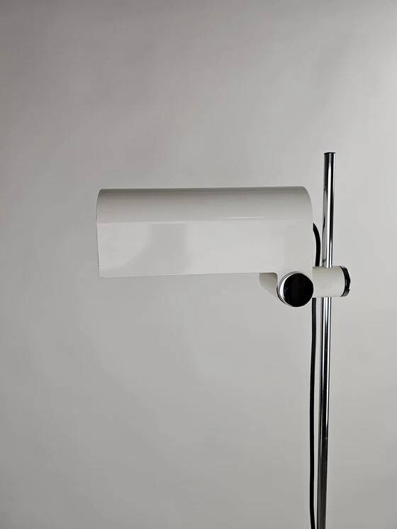 Lampadaire en métal blanc par Braun Feldweg pour Doria Leuchten, années 60