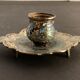 Bronze candlestick and napoleon III partitioned enamels