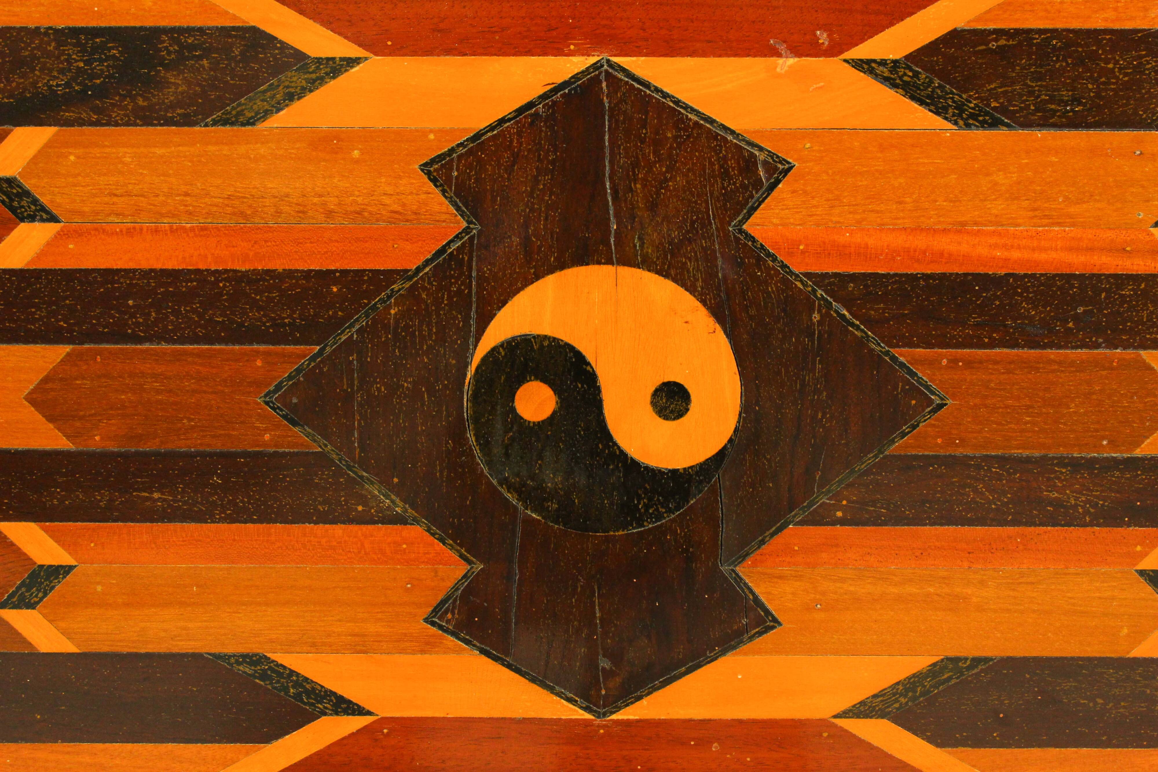 Solid high quality teak art deco secretaire by Gerson’s furniture store, produced in Bangkok, 1930s