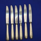 Set of 6 small silver-plated Navy knives from Christofle