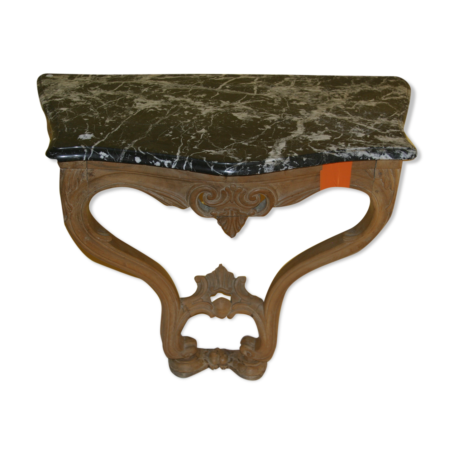 Marble and wood support console