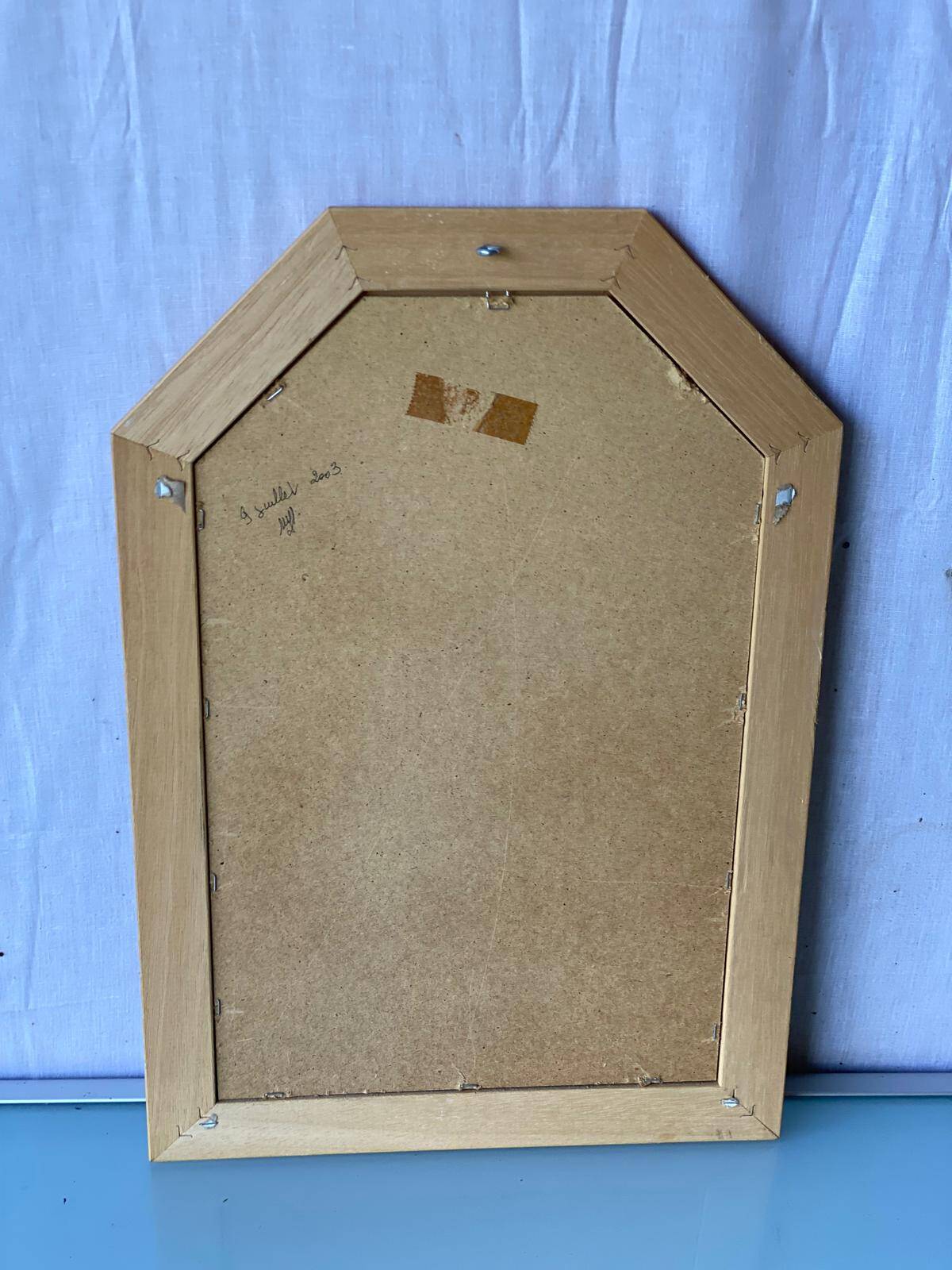 Vintage mirror with solid wood frame 42x47cm