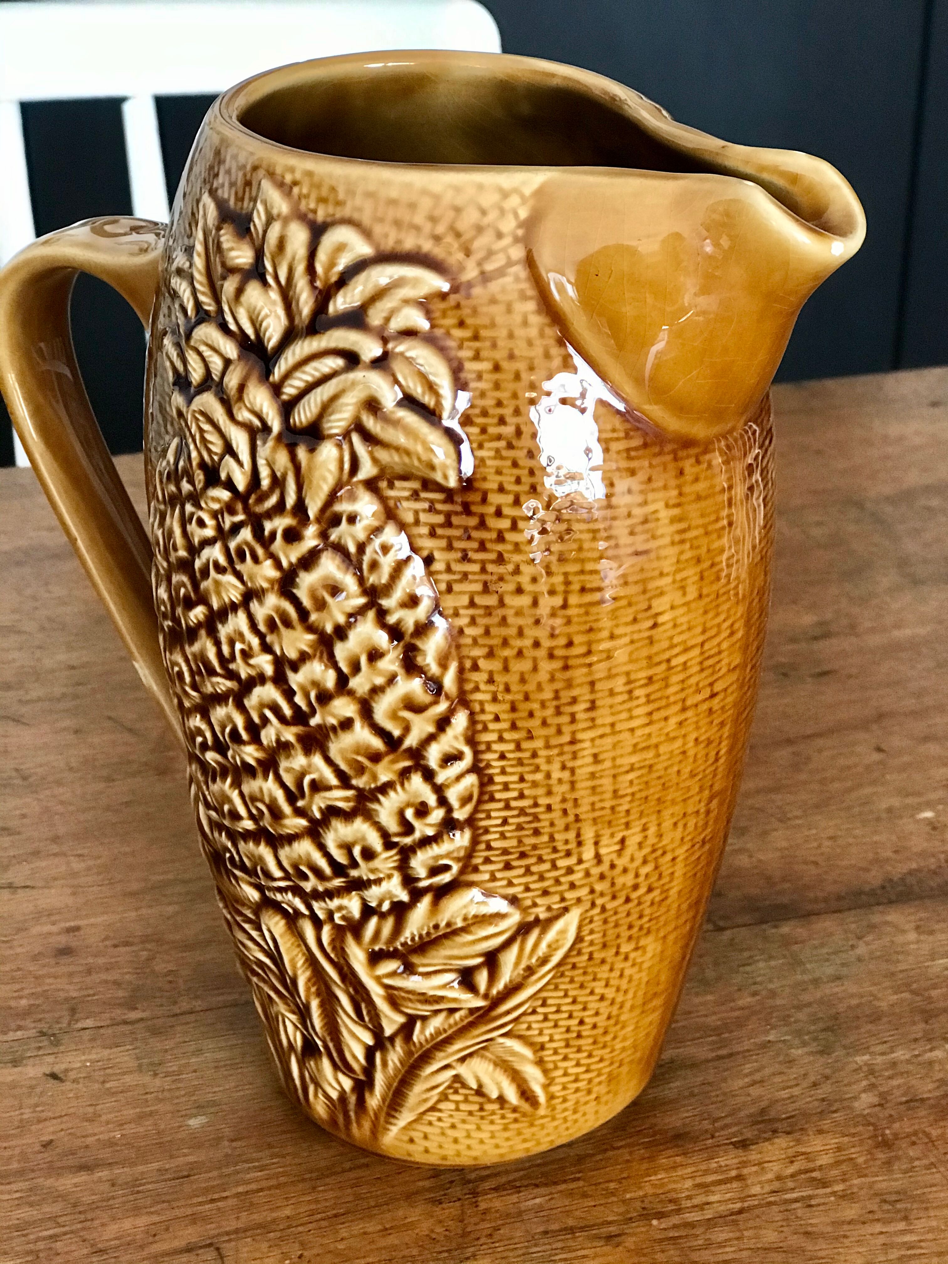 Pichet en céramique ananas