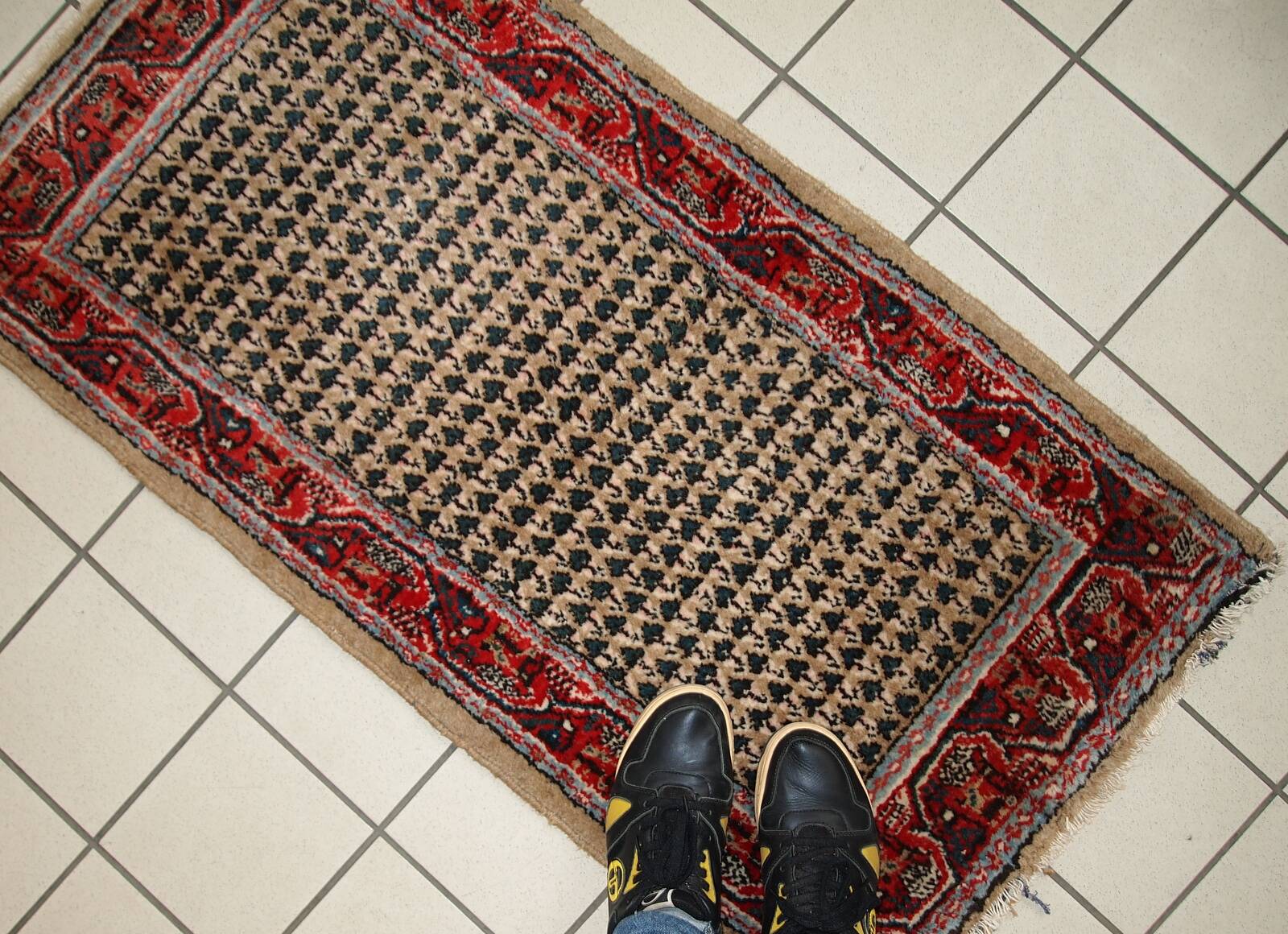 Tapis Vintage Seraband Indien en Laine, Années 1970, Élégance Artisanale