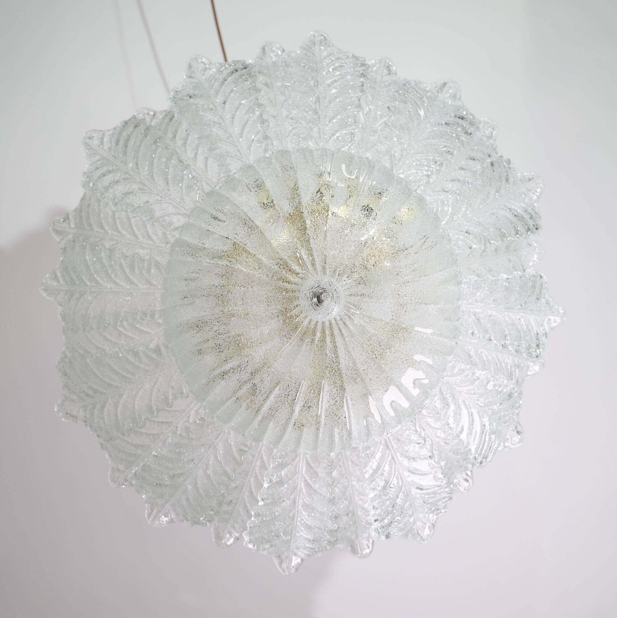 Taormina, Large Size Murano Clear trasparent Vintage Glass Ceiling Light, 1