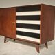 U 458 black and white sideboard by Jiri Jiroutek for Interier Praha, 1960
