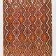 Tapis Kilim tribal rouge et orange fait main