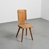Set of 4 chairs model S28 by Pierre Chapo, France circa 1965.