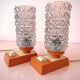 lampes vintage Mid Century Massive 1970 globes pointes de diamant