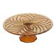 Orange Amber Art Deco Cake Plate Pastry Dish Val Saint Lambert