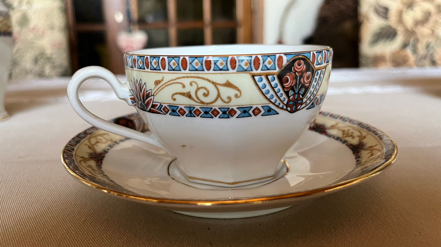 Old Limoges porcelain coffee service WG & Cie