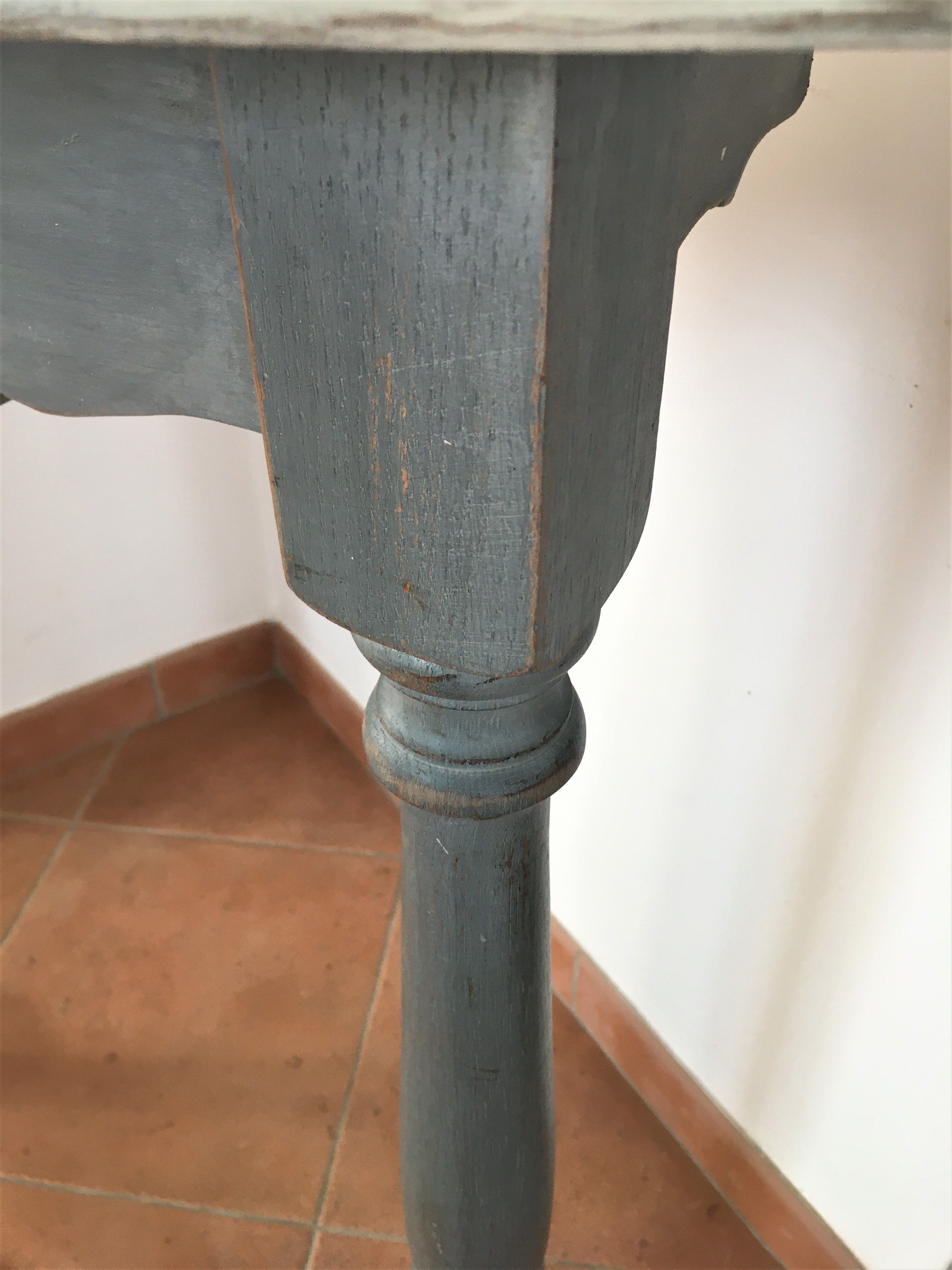 Patinated wooden console