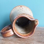 Stoneware pitcher from Puisaye signed by Jean-Pierre Prud’homme.