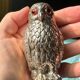 Salière poivrière forme chouette (hibou) vintages métal argenté