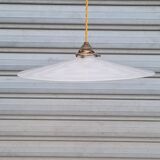 Large white opaline pendant light
