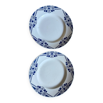Art Deco flat plates Moulin Des Loups