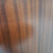 Vintage enfilade in teak and leather, 1970s.