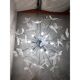 Contemporary White Butterfly Murano Glass Sputnik Chandelier