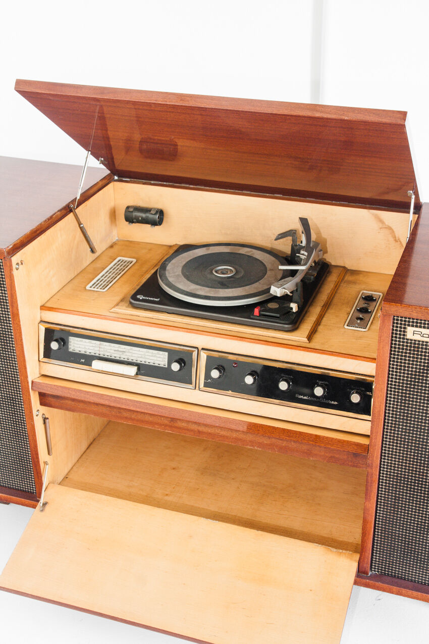 Hi-Fi cabinet with tubes / vintage Stereoletta lamps by Roselson, Spain 1960