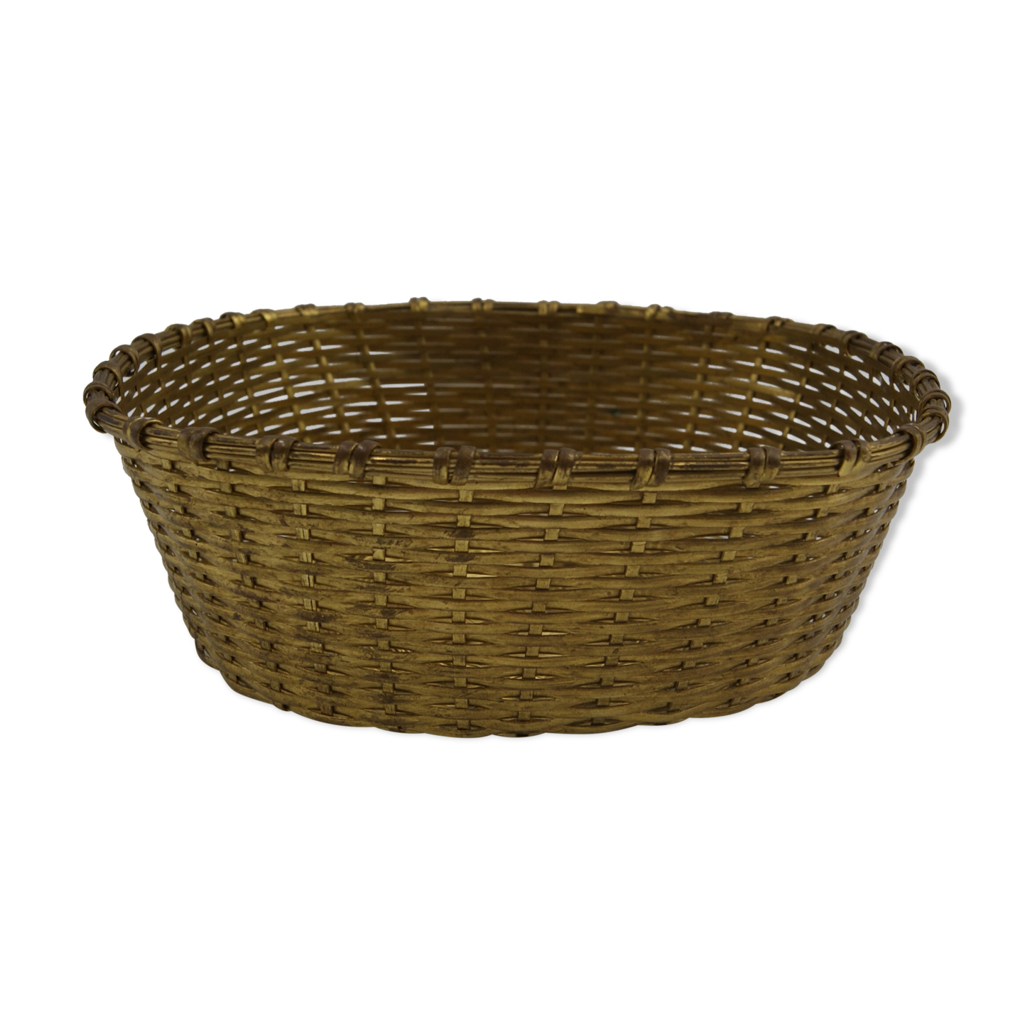 Square basket vintage metal wire