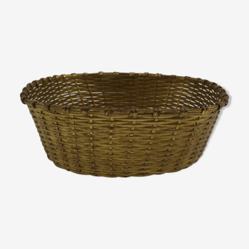 Square basket vintage metal wire