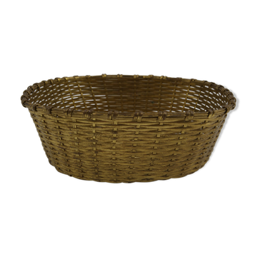 Corbeille carrée fil métal vintage