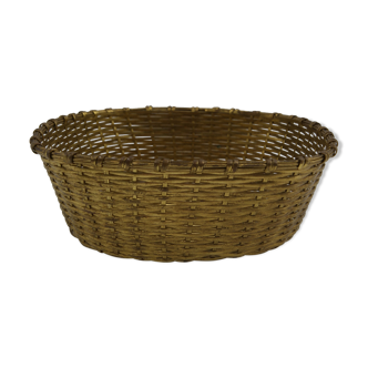 Square basket vintage metal wire