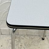 Set of 4 vintage grey chrome Formica stools.