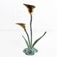 Brass flower candle holder