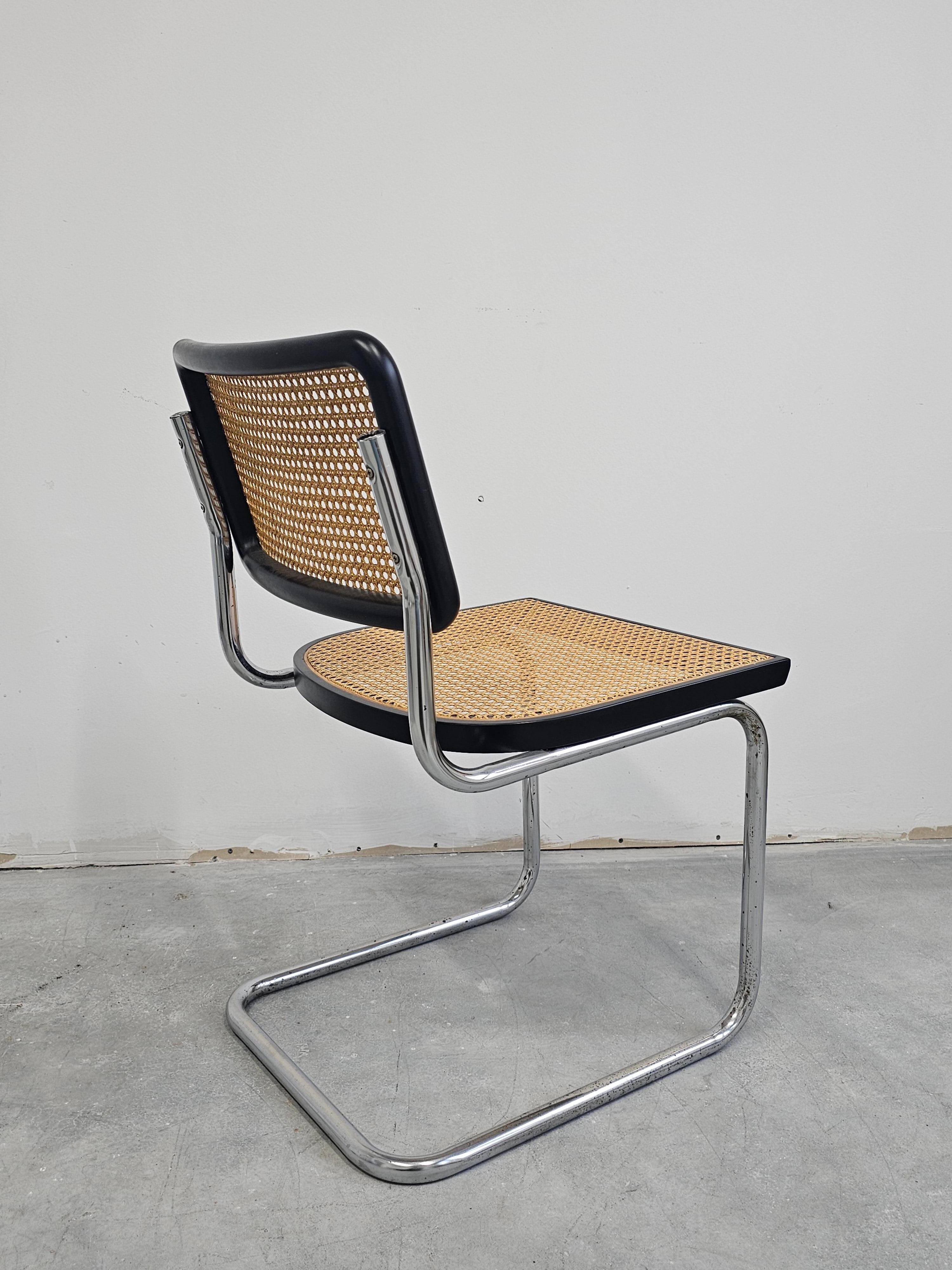 Set of 4 Cesca chairs by Marcel Breuer attributed to Gavina, 1960s