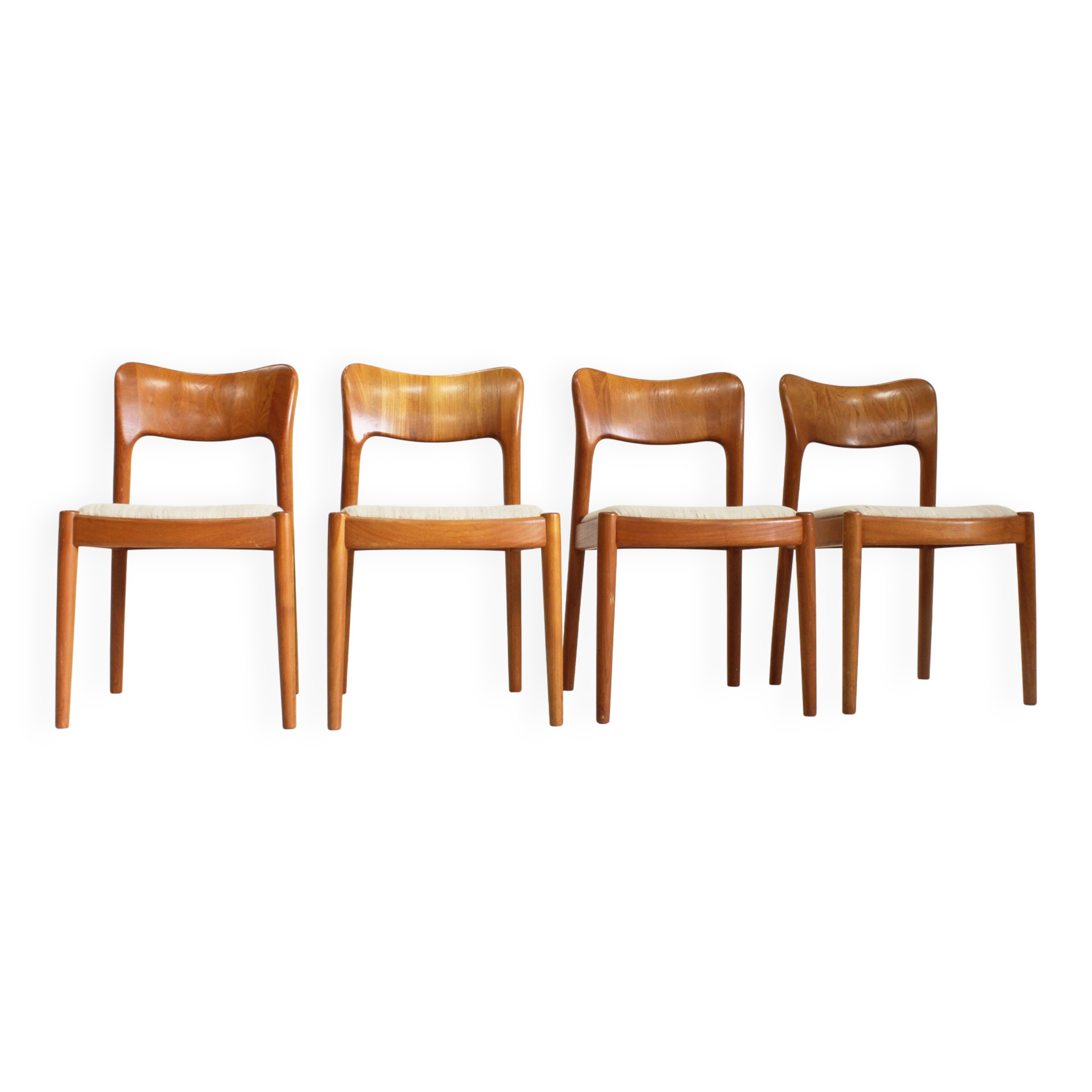 Chaises de salle à manger danoises vintage par Niels Koefoed pour Koefoeds Hornslet, 1960,