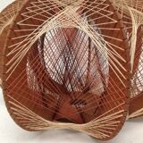 Suspension en bois et fils année 70