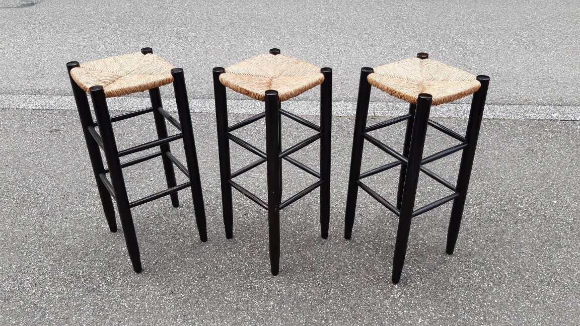 Pine bar stools 1980