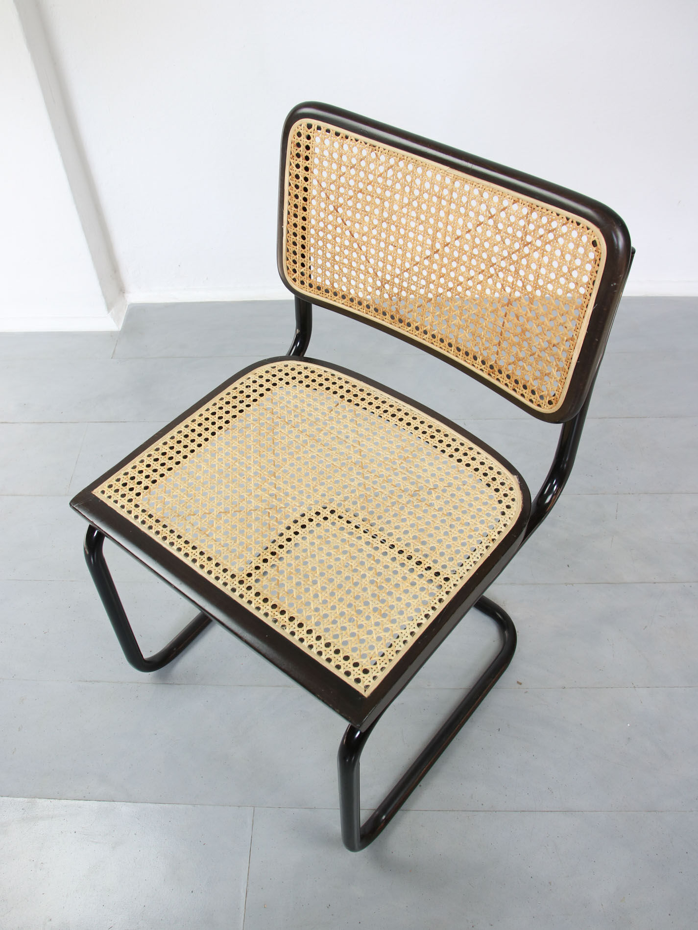 Pair of S32 Cantilever Chair by Marcel Breuer, Dark Edition, 1980s