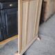 Old decorative wooden fireplace screen