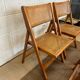 Quatre chaises pliantes cannées 1970