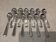 12 silver-plated ice cream scoops, goldsmith Frionnet, art deco style