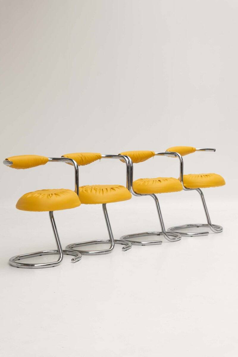 Cobra chairs by Giotto Stoppino, 1970s, Set of 4