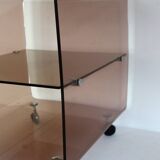 Michel Dumas 70's coffee table trolley on wheels