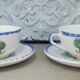2 cups tea or chocolate St Clément decoration characters