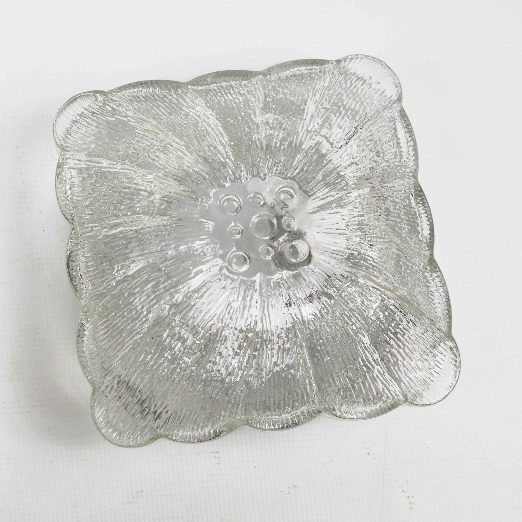 1970s modern glass plafond HP Leuchten, Germany