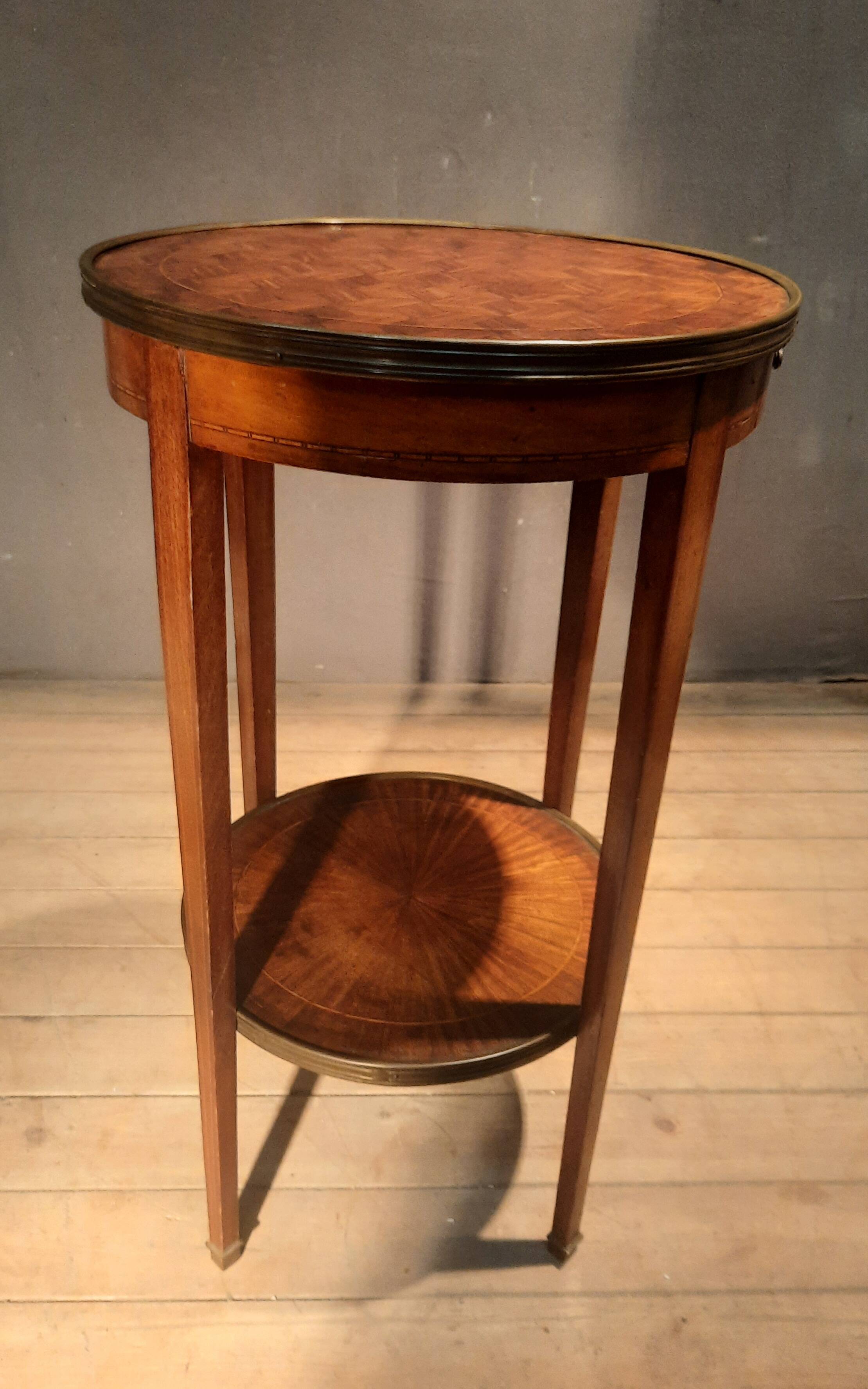 Louis XVI style marquetry side table