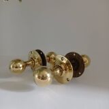 Round brass door handles