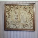 Tapestry in a wooden frame
