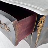 Chinese lacquered style commode